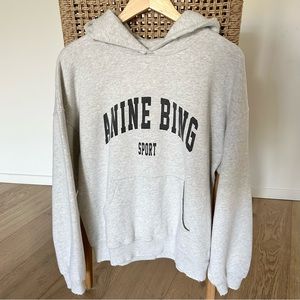 Anine Bing Harvey Sweatshirt, Size XS, Heather Grey, Excellent Condition
